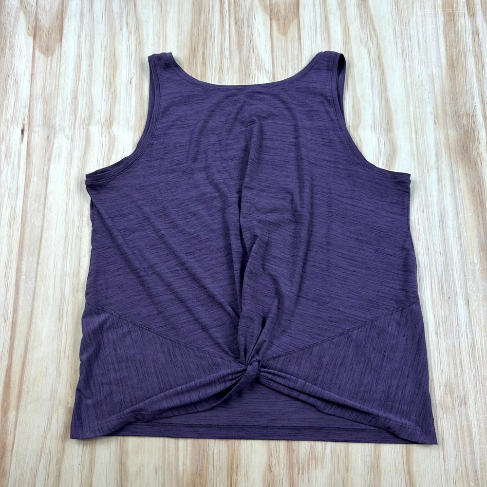 Athleta Essence Twist Tank Top Women 1X Purple Space Dye Stretch Breathable Yoga